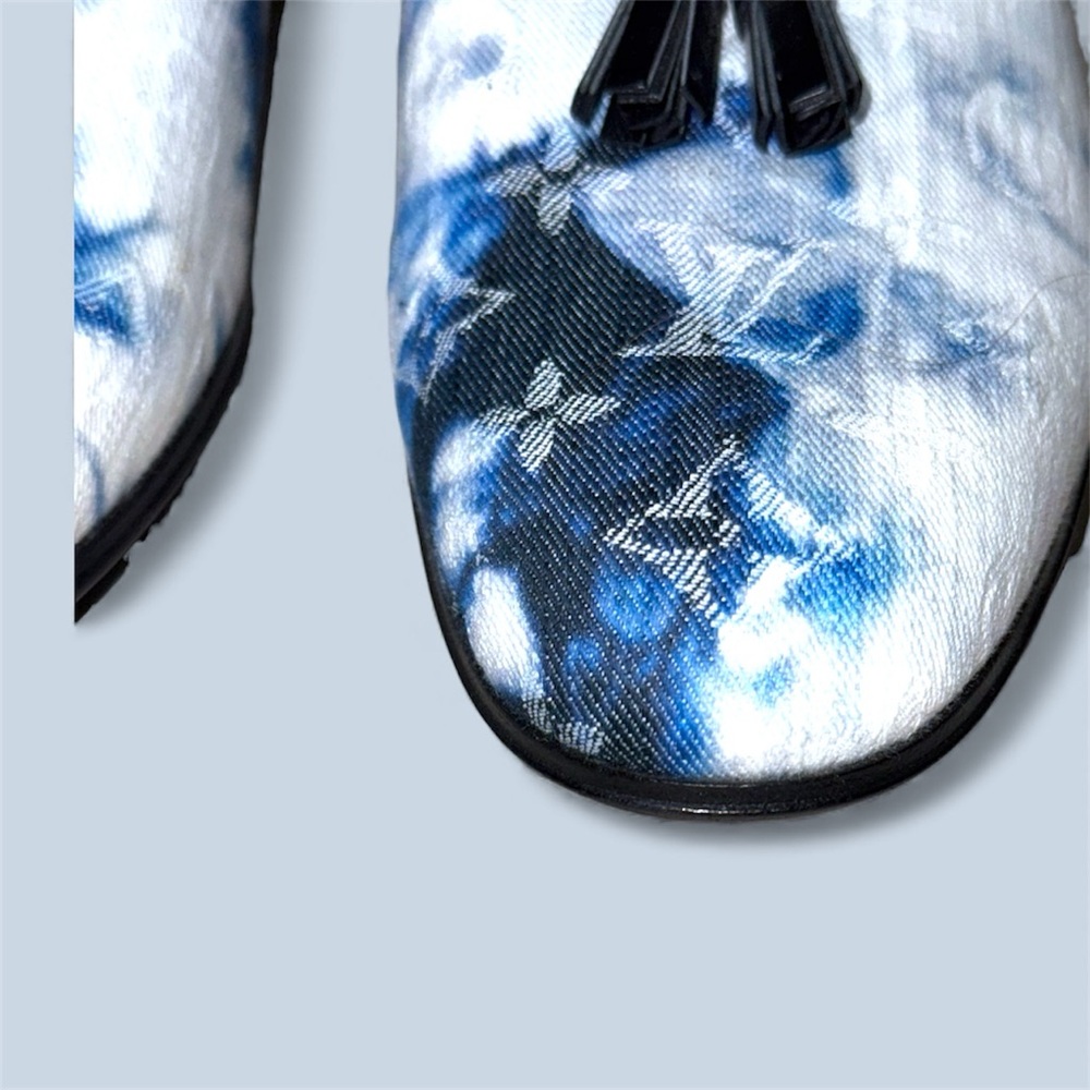 New Louis Vuitton Auteuil Loafer Blue Tie-Dye Monogram Slip-On (Size US 9 / LV 8 - Picture 6 of 12